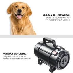 Hondenföhn/Waterblazer - Verstelbare Vermogen Standen (500W Tot 2400W) En Verstelbare Temperatuur - Zwart -Honden Huis Winkel 1200x1200 269