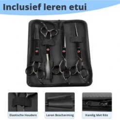 Petsify - Professionele 8-delige Huisdier Knipset - Effileerschaar Hond - Kam Hond - Schaar Hond - Katten Kam - Hondenschaar - Trimschaar Voor Honden - Kapperset - Zwart -Honden Huis Winkel 1200x1200 274