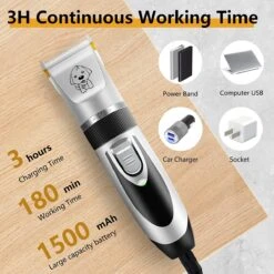 Merkloos Hondentondeuse, Hundeschermaschine / Dog Clippers - Dierenhaartrimmer, Hondentondeuse Kit Hond Verzorging -Honden Huis Winkel 1200x1200 289