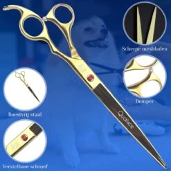 Scharenset Hond - 8-Delige Scharenset - Hondenschaar - Trimset - Trimschaar Voor Honden - Huisdier Knipset - Effileerschaar Hond - Goud 14 Scharenset Hond - 8-Delige Scharenset - Hondenschaar - Trimset - Trimschaar Voor Honden - Huisdier Knipset - Effileerschaar Hond - Goud -Honden Huis Winkel 1200x1200 297