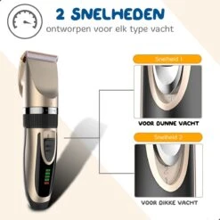 Pawwy Dieren Tondeuse Set Draadloos Voor Honden En Katten – Voor Dikke Vacht - Hondentondeuse – Hondentrimmer - Scheerapparaat - Goud -Honden Huis Winkel 1200x1200 306