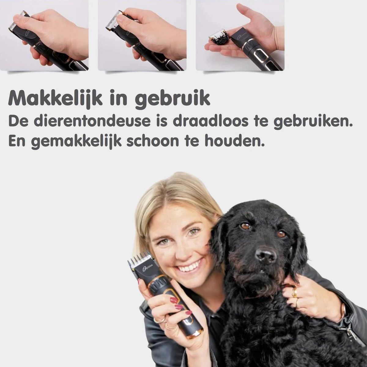 Tjilla Professionele Dieren/honden Tondeuse Set Extra Krachtig - Honden Trimmer - Lang Of Kortharige Huisdieren Katten & Honden - Draadloos - Weinig Geluid 7 Tjilla Professionele Dieren/honden Tondeuse Set Extra Krachtig - Honden Trimmer - Lang Of Kortharige Huisdieren Katten & Honden - Draadloos - Weinig Geluid - Afbeelding 7