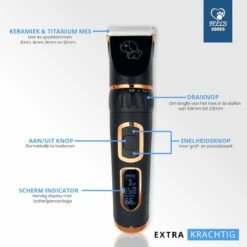 YE™ Professionele Dieren/honden Tondeuse Set Extra Krachtig - Honden Trimmer - Lang Of Kortharige Huisdieren Katten & Honden - Draadloos - Weinig Geluid -Honden Huis Winkel 1200x1200 317