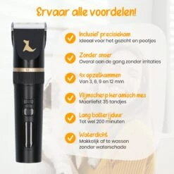 Loyalpetclub® Professionele 2-in-1 Hondentondeuse Voor Dikke Vacht – Draadloze Honden Tondeuse & Hondentrimmer – Stille Tondeuse Katten & Honden Trimset - Inclusief Opbergtasje -Honden Huis Winkel 1200x1200 334