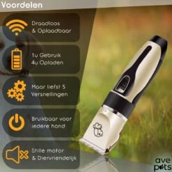 AVE Pets® Complete Hondentondeuse Set - Draadloos Tondeuse - Scheerapparaat Voor Je Hond Of Kat - Huisdier Trimmer - Professionele Dierentondeuse - Dieren Verzorging -Honden Huis Winkel 1200x1200 346