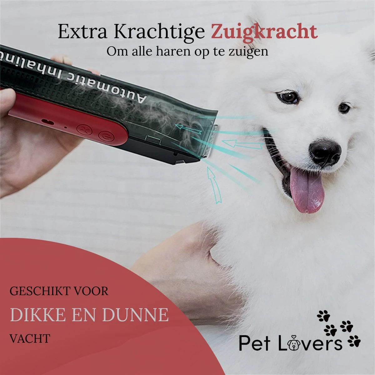 Pet Lovers - Hondentondeuse - Hondentondeuse - Automatische Inhalerende Haren - Dierentondeuse - Hondentrimmer - Hondentondeuse Dikke Vacht - Tondeuse Voor Honden - Hondentondeuse - Draadloos - 2 Opzetkammen - Honden En Katten Tondeuse 6 Pet Lovers - Hondentondeuse - Hondentondeuse - Automatische Inhalerende Haren - Dierentondeuse - Hondentrimmer - Hondentondeuse Dikke Vacht - Tondeuse Voor Honden - Hondentondeuse - Draadloos - 2 Opzetkammen - Honden En Katten Tondeuse - Afbeelding 6