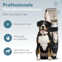 BYER Professionele Dieren Tondeuse Set - Voor Huisdieren Katten & Honden - Draadloos - Oplaadbare Pet Trimmer - Dog Tondeuze Clipper - 5 Standen & Vier Opzetkammen - Low Noise -Honden Huis Winkel 1200x1200 367