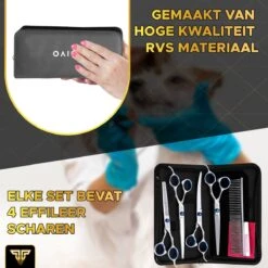 Toivo Schaar Voor Dieren - Zilver - Effileerscharen - Honden Scharenset - Dierenschaar - Set 5 Stuks - Trimscharen - Trimset - Uitdunschaar Hond - Schaar Honden -Honden Huis Winkel 1200x1200 381