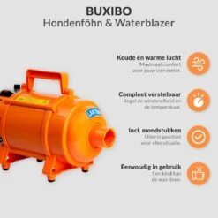 Krachtige Hondenföhn/ Waterblazer Met Draaiknop Om Overtollig Water En Stof Snel Uit De Vacht Te Blazen | Verstelbare Vermogen Standen (500W Tot 2200W) En Verstelbare Temperatuur - Type B Oranje -Honden Huis Winkel 1200x1200 392