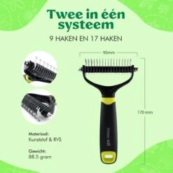 Mister Mill Professionele 2-Zijdige Ondervacht Kam Voor Hond En Kat – Honden/Kattenborstel – Klittenkam – 9,5 Cm. 12 Mister Mill Professionele 2-Zijdige Ondervacht Kam Voor Hond En Kat – Honden/Kattenborstel – Klittenkam – 9,5 Cm. -Honden Huis Winkel 1200x1200 419