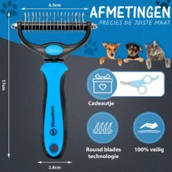 Woodoro 2-Zijdige Kattenkam Voor Ondervacht - Voorkomt Haaruitval - Verwijdert Klitten 12 Woodoro 2-Zijdige Kattenkam Voor Ondervacht - Voorkomt Haaruitval - Verwijdert Klitten -Honden Huis Winkel 1200x1200 437