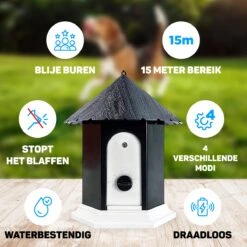 Vulpes Pets® Anti Blaf Apparaat Pro - Anti Blafband Voor Alle Honden - Luxe Hondentrainer - Diervriendelijk & Zonder Schok - Inclusief 9V Batterij - Waterbestendig - Ophangbaar - Instelbare Ultrasone Niveauregeling - 4 Standen 19 Vulpes Pets® Anti Blaf Apparaat Pro - Anti Blafband Voor Alle Honden - Luxe Hondentrainer - Diervriendelijk & Zonder Schok - Inclusief 9V Batterij - Waterbestendig - Ophangbaar - Instelbare Ultrasone Niveauregeling - 4 Standen -Honden Huis Winkel 1200x1200 526