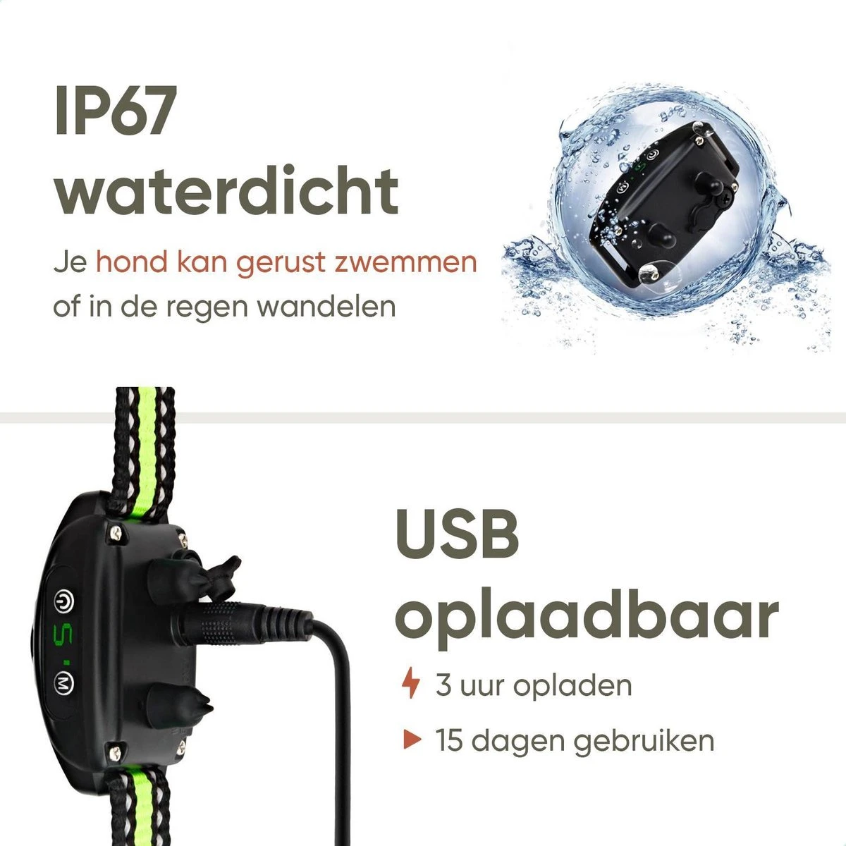 Premium Anti Blafband - Diervriendelijke Opvoedingshalsband Zonder Schok - Trainingshalsband Voor Grote En Kleine Honden - Anti Blaf Band - Correctie Halsband 4 Premium Anti Blafband - Diervriendelijke Opvoedingshalsband Zonder Schok - Trainingshalsband Voor Grote En Kleine Honden - Anti Blaf Band - Correctie Halsband - Afbeelding 4