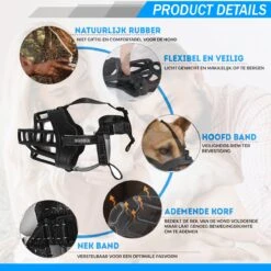 Sharon-B Muilkorf Hond - Camo Bruin - Maat M - Snuitomtrek 26 Tot 30 Cm - Voor Middelgrote Honden -Honden Huis Winkel 1200x1200 543