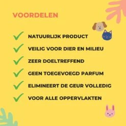 Urine Odour & Stain Remover - Urinegeur Verwijderen - Urine Vlekken Verwijderen - Natuurlijk En Veilig - Geurverwijderaar - Vlekkenverwijderaar - Weg Met Nare Geurtjes - Hond - Kat - 1 Liter -Honden Huis Winkel 1200x1200 566