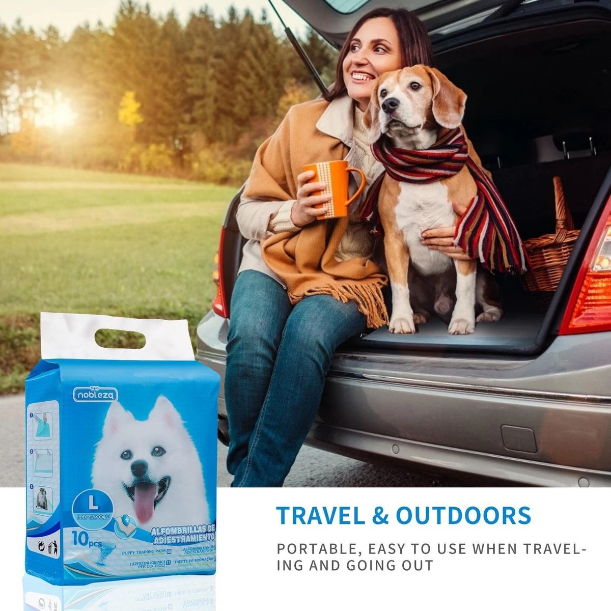 Nobleza 48LXB - Puppy Training Pads - 60 X 90 Cm - Zindelijkheidstraining - 100 Stuks 2 Nobleza 48LXB - Puppy Training Pads - 60 X 90 Cm - Zindelijkheidstraining - 100 Stuks - Afbeelding 2