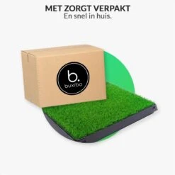 Merkloos Hondentoilet Kunstgras Met Bak - Indoor Dierentoilet - Uitneembare Opvangbak - Puppy Training Pets - Outdoor/Balkon/Tuin/Indoor Toilet - 50x64 Cm -Honden Huis Winkel 1200x1200 606