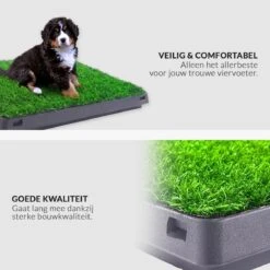 Merkloos Hondentoilet Kunstgras Met Bak - Indoor Dierentoilet - Uitneembare Opvangbak - Puppy Training Pets - Outdoor/Balkon/Tuin/Indoor Toilet - 50x64 Cm -Honden Huis Winkel 1200x1200 609