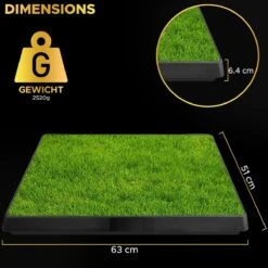 Toivo HondenToilet Kunstgras - Zwart - Geurafstotend - 62 X 49 X 6.6 CM - Honden Wc Outdoor - Zindelijkheidstraining Hond - Puppy Pads - Dierentoilet -Honden Huis Winkel 1200x1200 625