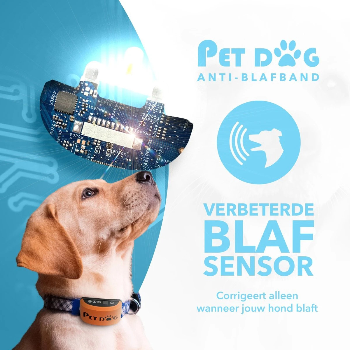 PET DOG® | Anti Blafband Voor Honden | 3 T/m 60 Kg | Oplaadbaar | Anti Blaf Band | Trainingsband | Vibratie En Geluid | Diervriendelijk | Shock Aan/uit Instelbaar 5 PET DOG® | Anti Blafband Voor Honden | 3 T/m 60 Kg | Oplaadbaar | Anti Blaf Band | Trainingsband | Vibratie En Geluid | Diervriendelijk | Shock Aan/uit Instelbaar - Afbeelding 5