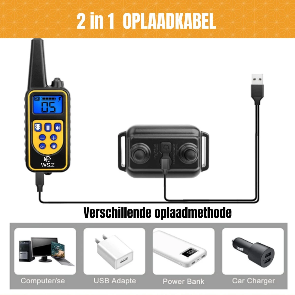 W&Z® Anti Blafband Inclusief Afstandsbediening- 3-60KG - Diervriendelijk - Zonder Schok - Vibratie/Audio/Licht - Anti Blaf Band - Water Bestendig 3 W&Z® Anti Blafband Inclusief Afstandsbediening- 3-60KG - Diervriendelijk - Zonder Schok - Vibratie/Audio/Licht - Anti Blaf Band - Water Bestendig - Afbeelding 3