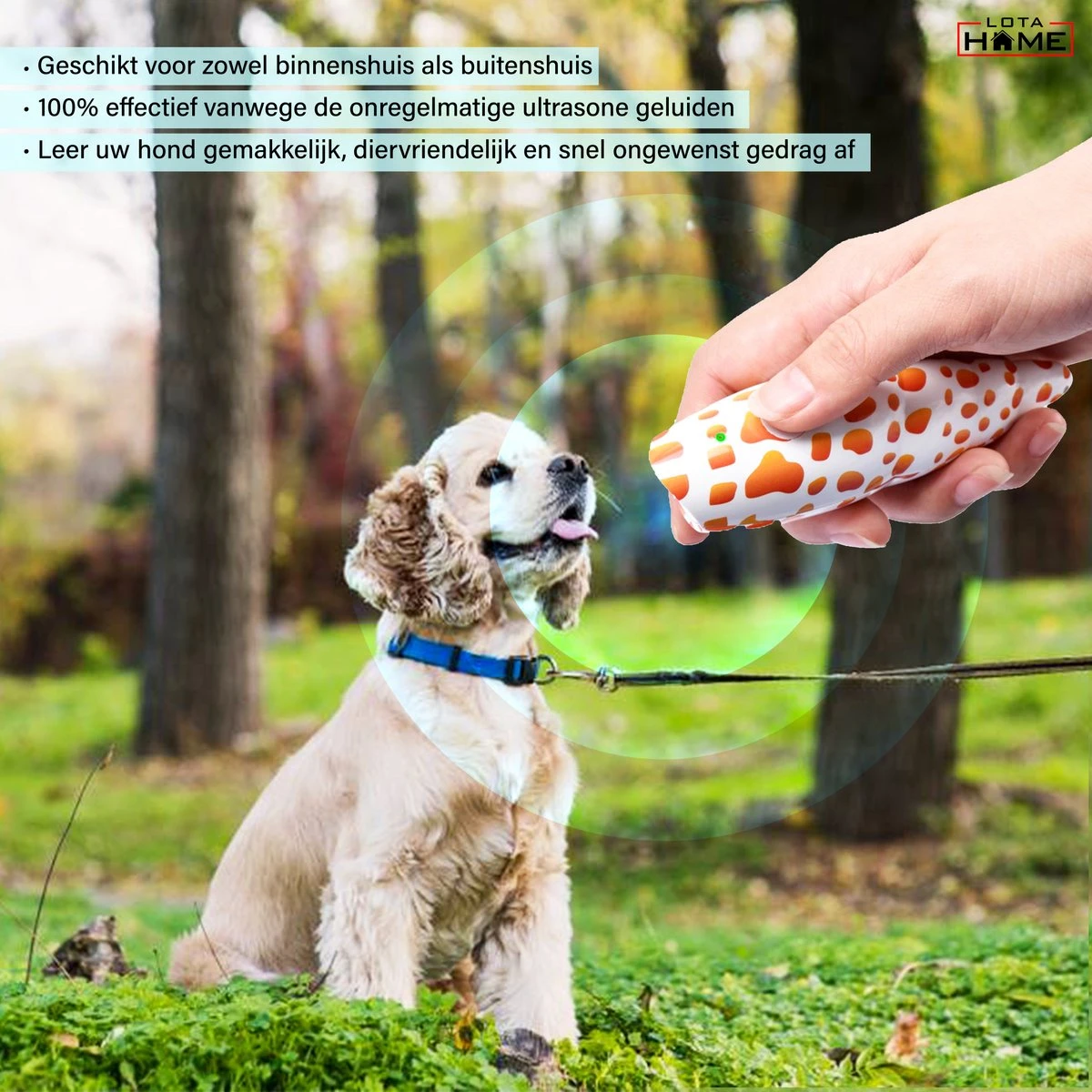 Merkloos LotaHome - Anti Blaf Apparaat - Hondentrainer Voor Binnen En Buiten - Bereik Tot 15 Meter - Diervriendelijk - Zonder Schok - Ultrasone - Voor Alle Honden - Inclusief Clicker 14 Merkloos LotaHome - Anti Blaf Apparaat - Hondentrainer Voor Binnen En Buiten - Bereik Tot 15 Meter - Diervriendelijk - Zonder Schok - Ultrasone - Voor Alle Honden - Inclusief Clicker - Afbeelding 14