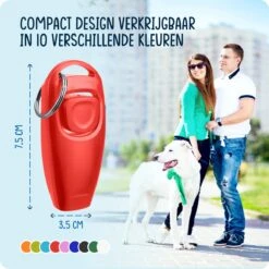 VEDIC® - Luxe Clicker Met Fluit - Clickertraining - Rood - Bevestigingsring - Fluit - Hondentraining -Honden Huis Winkel 1200x1200 736
