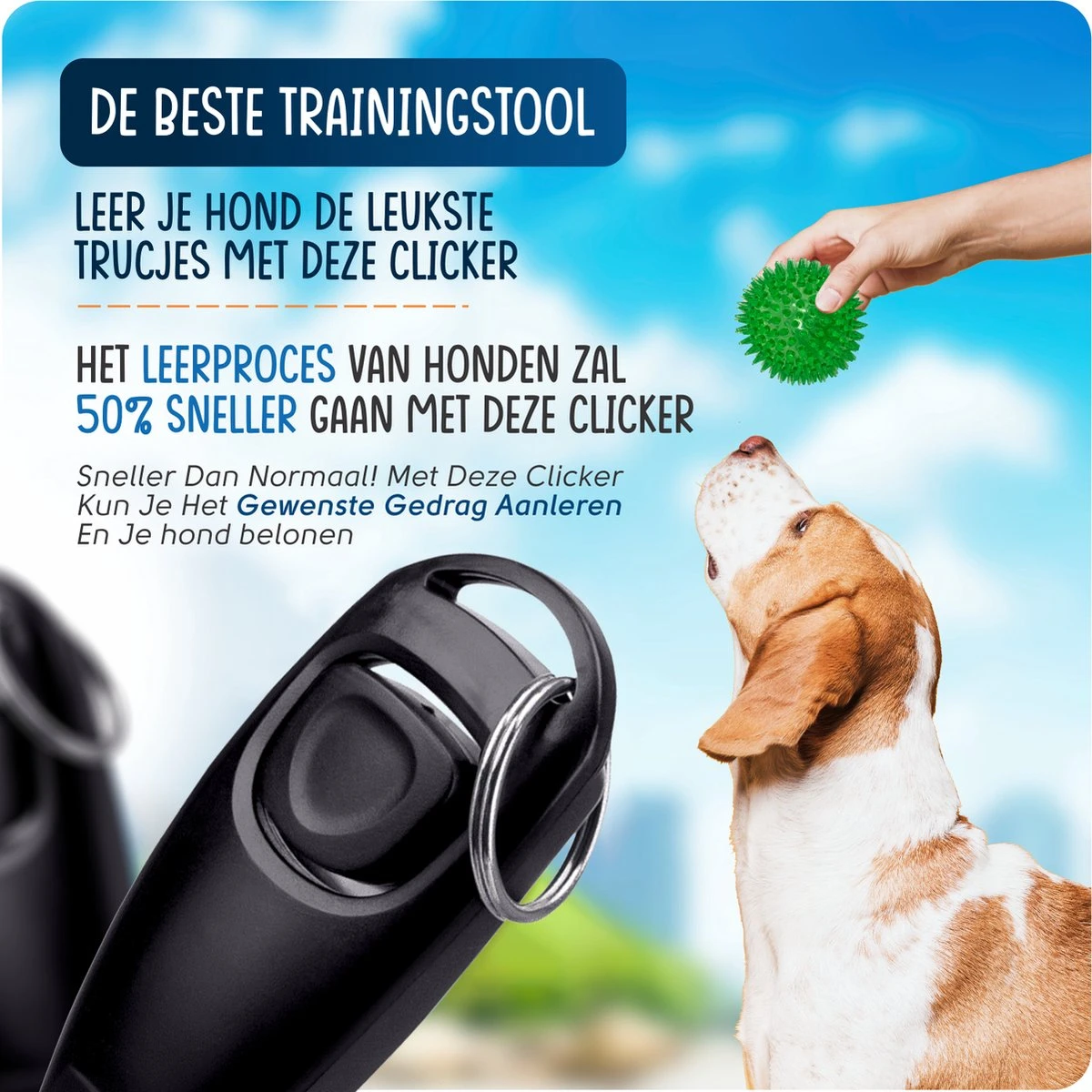 VEDIC® - Luxe Clicker Met Fluit - Clickertraining Voor Honden - Zwart - Bevestigingsring - Fluit - Hondentraining 2 VEDIC® - Luxe Clicker Met Fluit - Clickertraining Voor Honden - Zwart - Bevestigingsring - Fluit - Hondentraining - Afbeelding 2