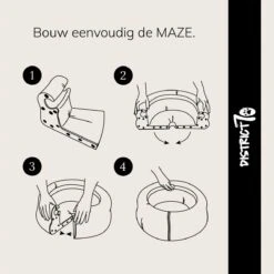 District 70 MAZE 3-in-1 Opvouwbare Kartonnen Kattenmand - Inclusief Catnip Balletje - Voor Slapen, Spelen En Krabben! -Honden Huis Winkel 1200x1200 864