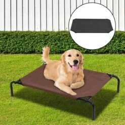 PawHut Hondenstretcher XL 110x68x19 Cm. Bruin / Grijs -Honden Huis Winkel 1200x1200 880