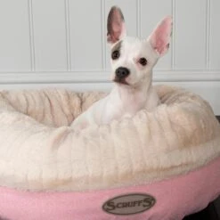 Scruffs Ellen Donut - Warme Hondenmand Van Imitatiebont - Kleur Grijs, Roze Of Bruin - Maat M Of L - Kleur: Grijs, Maat: Medium -Honden Huis Winkel 1200x1200 918