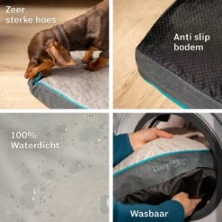 CozySense® - Orthopedisch Hondenkussen - Hondenkussen 100 X 70 Cm - Geschikt Als Benchkussen & Hondenbed - Hondenkussen Bank - Traagschuim - Waterdicht - Wasbare Hoes - Maat XL -Honden Huis Winkel 1200x1200 954