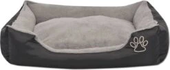 VidaXL Hondenbed Met Gewatteerd Kussen Maat S Zwart -Honden Huis Winkel 1200x502