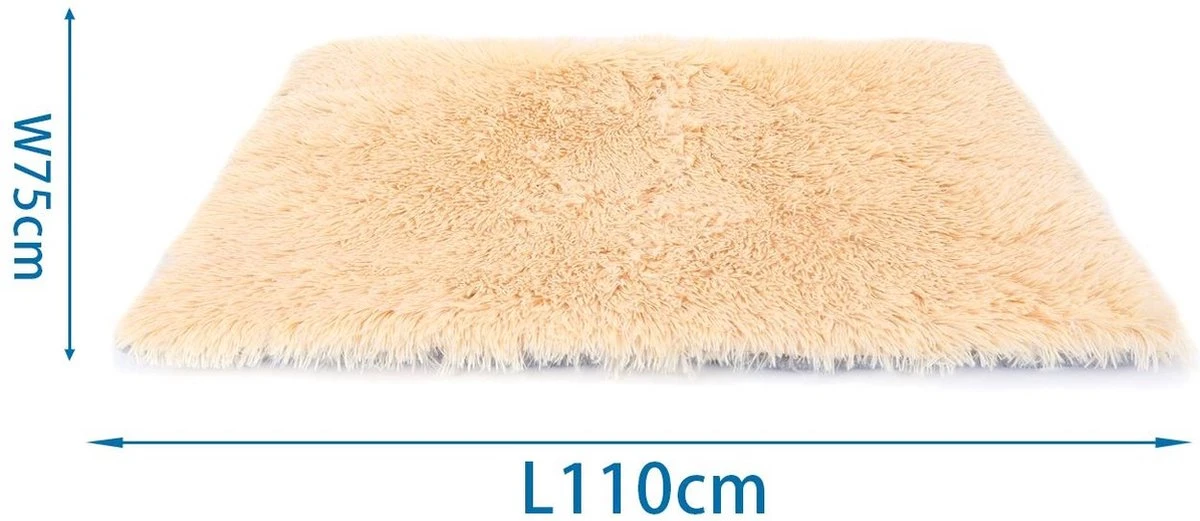 Nobleza Fluffy Benchkussen - Dierenkussen - Hondenkussen - Kattenkussen - Benchmat - Dierenmat - Hondenmat - Kattenmat - Crème - Maat L 5 Nobleza Fluffy Benchkussen - Dierenkussen - Hondenkussen - Kattenkussen - Benchmat - Dierenmat - Hondenmat - Kattenmat - Crème - Maat L - Afbeelding 5