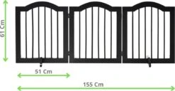 Paws & Claws - Hondenhek Deurhekje - Dog Barrier - 154,5 X 61 Cm - Opvouwbaar - Zwart 10 Paws & Claws - Hondenhek Deurhekje - Dog Barrier - 154,5 X 61 Cm - Opvouwbaar - Zwart -Honden Huis Winkel 1200x621