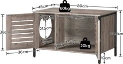 Houten Kattenhuis - Kattenkast Voor Binnen & Buiten - Kattenhok - Kattenhuisje Hout Met Deur En Gat - Hondenhok Voor Kleine Honden - 80 X 45 X 50.5 Cm -Honden Huis Winkel 1200x626 12
