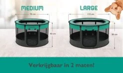 Meisterpet - Opvouwbare Puppyren Rond - (Ø X H) 115 X 58 Cm - Met Gratis Dieren Verzorging Set -Honden Huis Winkel 1200x708 3