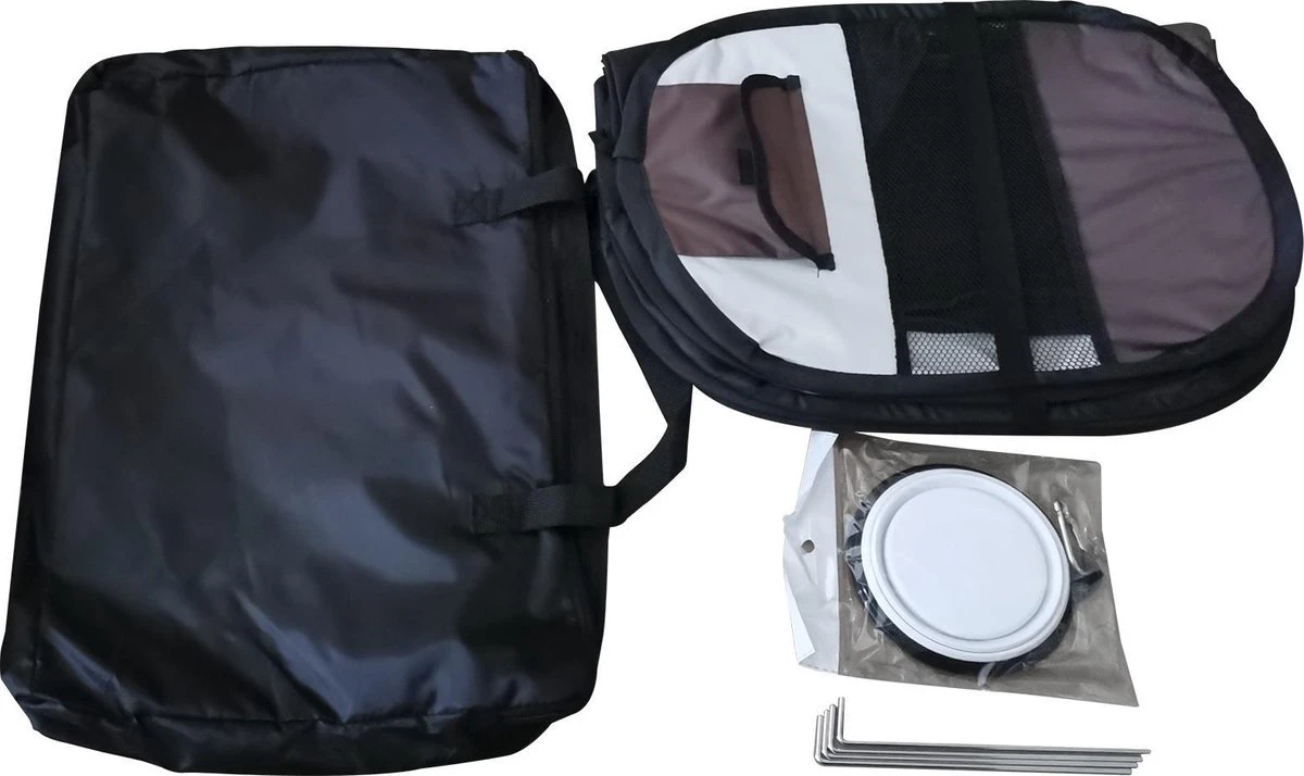 Dailyibed Opvouwbare Puppyren - Bruin - 115x115x58 Cm - Incl. Draagtas - Incl. Voederbak 2 Dailyibed Opvouwbare Puppyren - Bruin - 115x115x58 Cm - Incl. Draagtas - Incl. Voederbak - Afbeelding 2