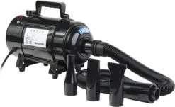 Hondenföhn/Waterblazer - Verstelbare Vermogen Standen (500W Tot 2400W) En Verstelbare Temperatuur - Zwart -Honden Huis Winkel 1200x733