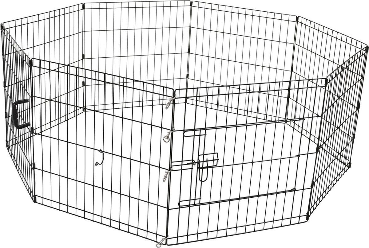 Adori Puppy Ren Zwart - Hondenbench - 61x61 Cm 1 Adori Puppy Ren Zwart - Hondenbench - 61x61 Cm