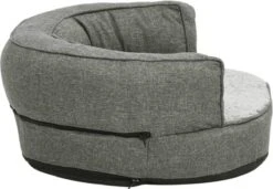 VidaXL Hondenbed Ergonomisch Linnen-look 75x53 Cm Fleece Grijs -Honden Huis Winkel 1200x832
