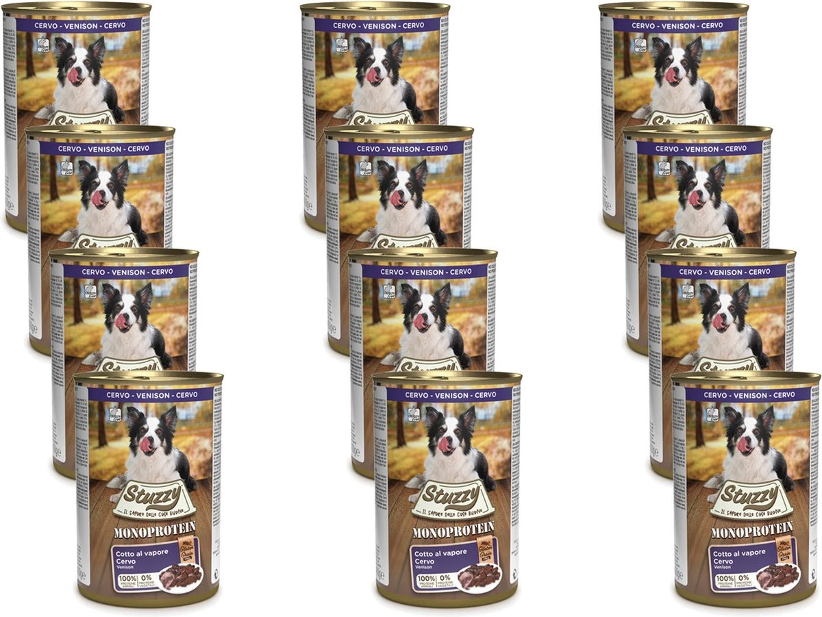 Stuzzy Blik Adult 400 G - Hondenvoer - 12 X Hert 3 Stuzzy Blik Adult 400 G - Hondenvoer - 12 X Hert - Afbeelding 3