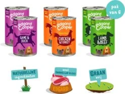 Edgard & Cooper Hondenvoer Multipack Kip - Wild - Lam 6 X 400 Gr -Honden Huis Winkel 1200x902 2