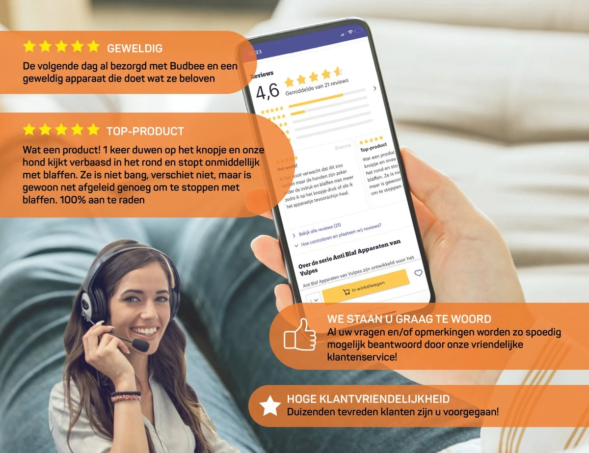 Vulpes Pets® Ultrasone Anti Blaf Apparaat – 3-in-1 Anti Blaf Apparaat Pro - Diervriendelijk & Zonder Schok - Alternatief Anti Blafband - Voor Kleine & Grote Honden - Audio - Flashlight - USB-Oplaadbaar 15 Vulpes Pets® Ultrasone Anti Blaf Apparaat – 3-in-1 Anti Blaf Apparaat Pro - Diervriendelijk & Zonder Schok - Alternatief Anti Blafband - Voor Kleine & Grote Honden - Audio - Flashlight - USB-Oplaadbaar - Afbeelding 15