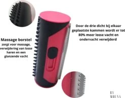 Ondervacht Kam- Hond Borstel - Klittenkam Voor Honden En Katten – Verwijderd Klitten En Voorkomt Verharing- Hondenkam Langharig - Hondenborstel Kortharig- Huisdierborstel - Vachtverzorging- Hondenborstel Rood -Honden Huis Winkel 1200x938