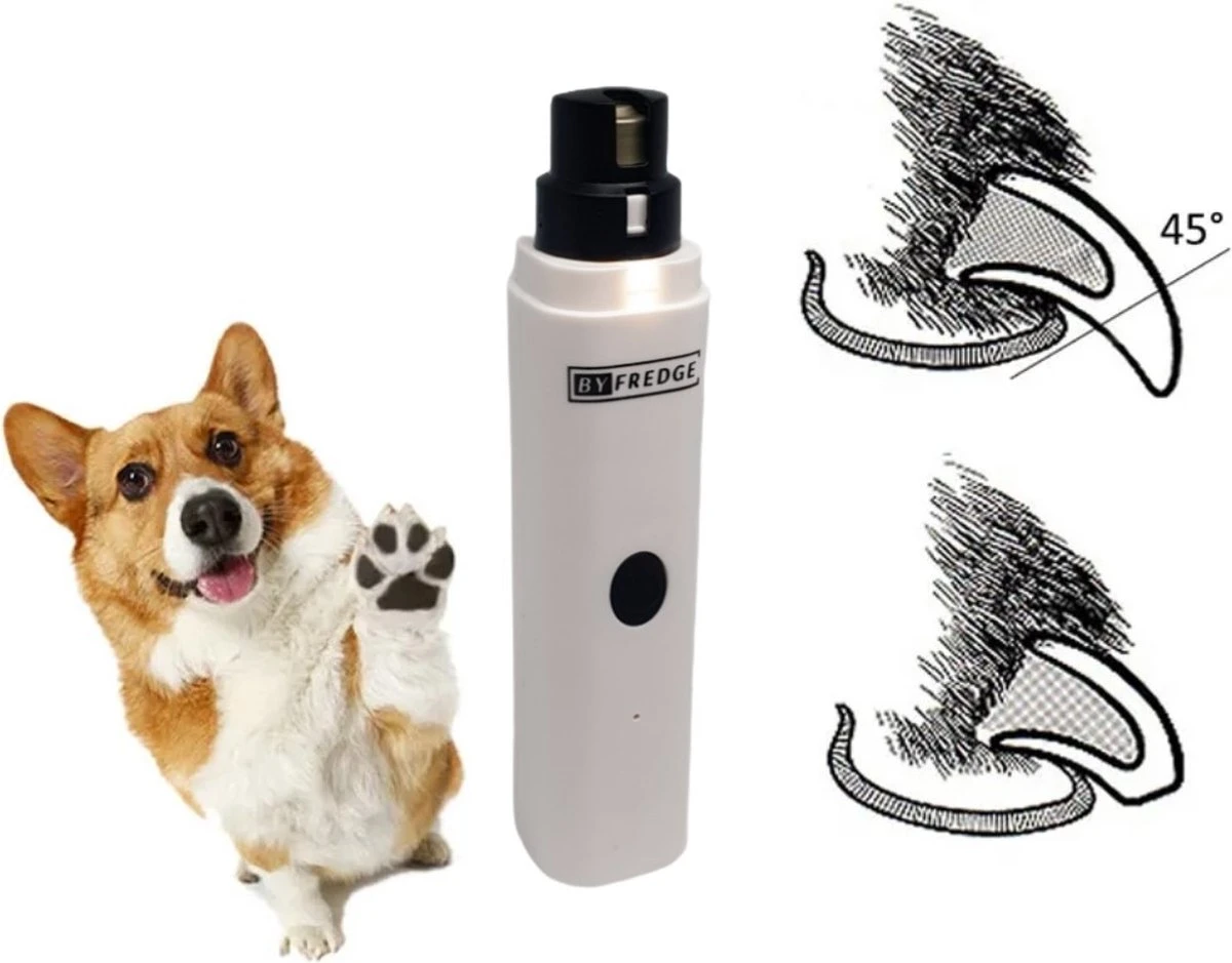 By Fredge® Elektrische Nagelvijl Voor Huisdieren - Nagel Trimmer Hond, Kat En Konijn - Nagelvijl Huisdieren - Nagel Vijl Kat - 100% Veilig - USB Oplaadbaar - Lage Vibratie En Geluid - Draadloos - Wit 1 By Fredge® Elektrische Nagelvijl Voor Huisdieren - Nagel Trimmer Hond, Kat En Konijn - Nagelvijl Huisdieren - Nagel Vijl Kat - 100% Veilig - USB Oplaadbaar - Lage Vibratie En Geluid - Draadloos - Wit