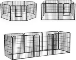 Merkloos Hondenren - Puppyren - Hondenkennel - 8 Kennelpanelen - Staal - 80 Cm Hoog - 640 Cm Omtrek - Uitbreidbaar 14 Merkloos Hondenren - Puppyren - Hondenkennel - 8 Kennelpanelen - Staal - 80 Cm Hoog - 640 Cm Omtrek - Uitbreidbaar -Honden Huis Winkel 1200x945