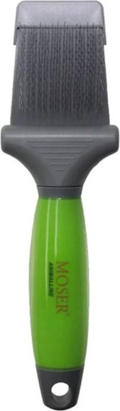 Moser Premium Slicker Borstel - Hondenvachtborstel - Groen Grijs -Honden Huis Winkel 352x1200
