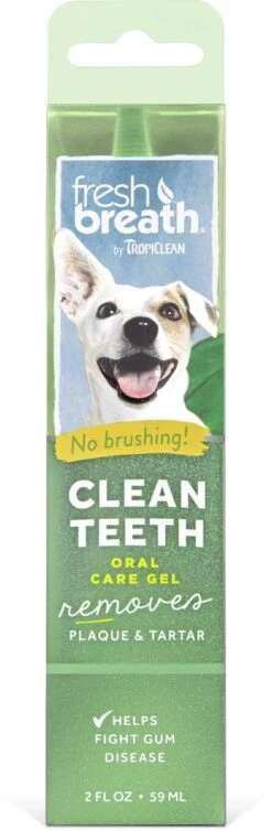 Tropiclean Fresh Breath Clean Teeth Oral Care Gel - Gebitsverzorging - Mint 59 Ml -Honden Huis Winkel 393x1200