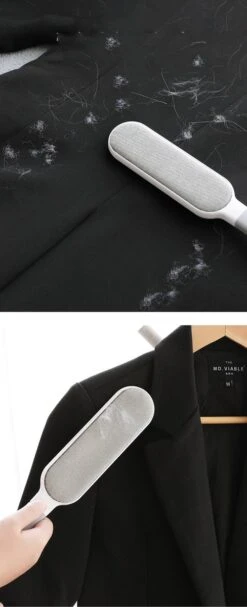 IGOODS - Pet Hair Remover - Hond & Kat Roller Brush - Dubbelzijdig Bont Ontharingsgereedschap Met Zelfreinigende Basis - Reismaatborstel - Voor Kleding - Bank - Tapijt - Autostoel GRIJS -Honden Huis Winkel 488x1200